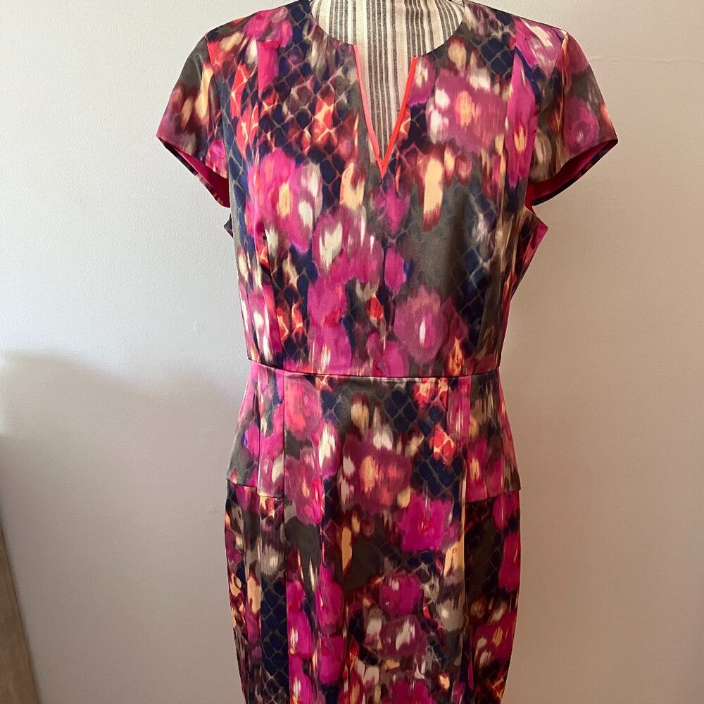 Silky Bright Fantasy Floral Dress